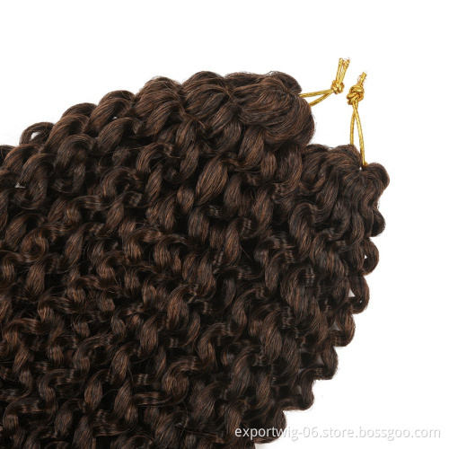 Long Black Brown Passion Twist Crochet Hair Synthetic Braiding Hair Extensions 22Strands Spring Twist Water Wave Braiding Hair